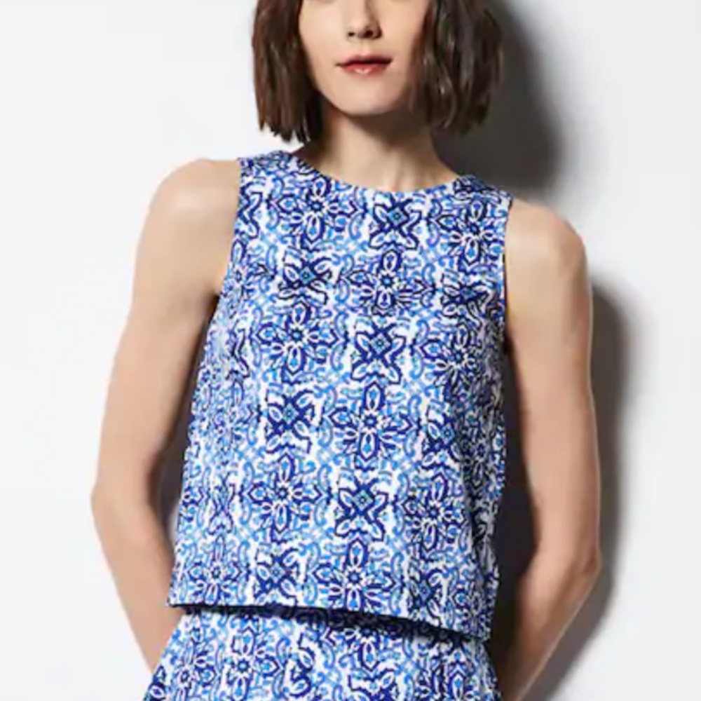 MILLY for DesigNation Sleeveless Crop Top